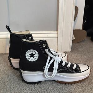 Converse Black and White Platform High-Tops